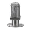 Picture of 2" Square Stainless Steel Clad Zinc Die Cast Adjustable Flanged Foot Insert With Mounting Holes
