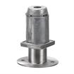 Picture of 2" Square Stainless Steel Clad Zinc Die Cast Adjustable Flanged Foot Insert With Mounting Holes