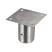 Picture of 1-5/8" x 3-1/8" H Stainless Steel Leg Socket With 3-1/2" x 3-1/2" Welded Mounting Plate