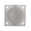 Picture of 1-5/8" x 3-9/16" H Stainless Steel Leg Socket With FlangedTop, Flared Body And 3-1/2" x 3-1/2" Welded Mounting Plate