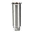 Picture of 2"OD x 6"H Stainless Steel Equipment Leg With Plain Top And Adjustable Hex Toe