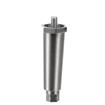 Picture of 4" H Nickel Plated Die Cast Appliance Leg With 3/8-16 x 5/8"L Protruding Stud And Adjustable Hex Toe
