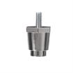 Picture of 1" H Chrome Plated Die Cast Heat Resistant Appliance Leg With 1/4-20 x 1/2" L Protruding Stud and Adjustable Round Toe