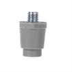 Picture of 1" H Gray Thermoplastic Appliance Leg With 3/8-16 x 1/2" L Protruding Stud and Adjustable Round Toe