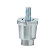 Picture of 1" H Chrome Plated Thermoplastic Appliance Leg With 1/4-20 x 1/2" L Protruding Stud and Adjustable Round Toe