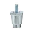 Picture of 1" H Chrome Plated Thermoplastic Appliance Leg With 1/4-20 x 1/2" L Protruding Stud and Adjustable Round Toe