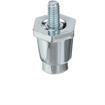 Picture of 1" H Chrome Plated Thermoplastic Appliance Leg With 1/4-20 x 1/2" L Protruding Stud and Adjustable Round Toe
