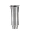 Picture of 2" OD x 6" H Stainless Steel Flared Top Equipment Leg With 3/4-10 x 3/4" L Flush Stud And Adjustable Hex Toe