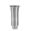 Picture of 2" OD x 6" H Stainless Steel Flared Top Equipment Leg With 3/4-10 x 3/4" L Flush Stud And Adjustable Hex Toe