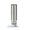 Picture of 2" OD x 6" H Stainless Steel Heavy Duty Equipment Leg With 3-1/2" Square Removable Mounting Plate And 3" Adjustable Black Nylon Toe