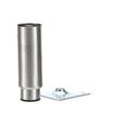 Picture of 2" OD x 6" H Stainless Steel Heavy Duty Equipment Leg With 3-1/2" Square Removable Mounting Plate And 3" Adjustable Black Nylon Toe