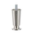Picture of 1-1/4" OD x 2-1/2" H Nickel Plated Die Cast Appliance Leg With 3/8-16 x 5/8" L Protruding Stud And Adjustable Flanged Toe