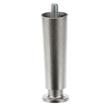 Picture of 1-1/4" OD x 4" H Nickel Plated Die Cast Appliance Leg With 3/8-16 x 5/8" L Protruding Stud And Adjustable Flanged Toe