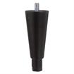 Picture of 6" H Black Epoxy Die Cast Equipment Leg With 1/2-13 x 3/4" L Protruding Stud And Adjustable Hex Toe