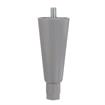 Picture of 6" H Gray Epoxy Die Cast Equipment Leg With 1/2-13 x 3/4" L Protruding Stud And Adjustable Hex Toe