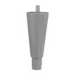 Picture of 6" H Gray Epoxy Die Cast Equipment Leg With 1/2-13 x 3/4" L Protruding Stud And Adjustable Hex Toe
