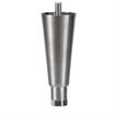 Picture of 6" H Nickel Plated Die Cast Equipment Leg With 1/2-13 x 3/4" L Protruding Stud And Adjustable Hex Toe, Flat 4-Pack