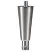 Picture of 6" H Nickel Plated Die Cast Equipment Leg With 5/8-11 x 3/4" L Protruding Stud And Adjustable Stainless Steel Hex Toe