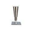Picture of 6" H Nickel Plated Die Cast Equipment Leg With 3-1/2" Square Removable Mounting Plate And Adjustable Hex Toe