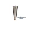 Picture of 6" H Nickel Plated Die Cast Equipment Leg With 3-1/2" Square Removable Mounting Plate And Adjustable Hex Toe