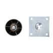 Picture of 6" H Nickel Plated Die Cast Equipment Leg With 3-1/2" Square Removable Mounting Plate And Adjustable Hex Toe