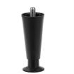 Picture of 6" H Black Thermoplastic Equipment Leg With 5/8-11 x 3/4" L Protruding Stud And Adjustable Nickel Plated Steel Flanged Toe, 4 Pack