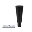 Picture of 6" H Black Thermoplastic Equipment Leg With3-1/2" Square Removable Mounting Plate  And Adjustable Black Hex Toe