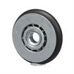 Picture of 1-5/16" OD Rubber Tired Steel Concave Ball Bearing Roller