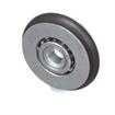 Picture of 1-5/16" OD Rubber Tired Steel Concave Ball Bearing Roller