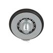 Picture of 1-5/16" OD Rubber Tired Steel Concave Ball Bearing Roller with 1/4-20 x 3/4" L Flat Head Screw Stud
