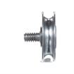 Picture of 1-3/16" OD Steel Concave Ball Bearing Roller with 1/4-20 x 3/4" L Flat Head Screw Stud