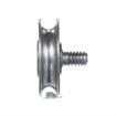 Picture of 1-3/16" OD Steel Concave Ball Bearing Roller with 1/4-20 x 3/4" L Flat Head Screw Stud