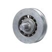 Picture of 1-3/16" OD Steel Concave Ball Bearing Roller with 1/4-20 x 3/4" L Flat Head Screw Stud