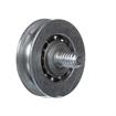 Picture of 1-3/16" OD Steel Concave Ball Bearing Roller with 1/4-20 x 3/4" L Flat Head Screw Stud