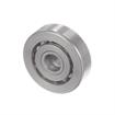 Picture of 7/8" OD Stainless Steel Flat Ball Bearing Roller with #10-32 Tapped Hole