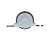 Picture of 2-3/4" L x 1/2" W Steel Bottom Mount Door Sheave With 1-3/8" Flat Rubber Tire