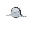 Picture of 2-3/4" L x 1/2" W Steel Bottom Mount Door Sheave With 1-3/8" Flat Rubber Tire