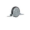 Picture of 2-3/4" L x 1/2" W Steel Bottom Mount Door Sheave With 1-3/8" Flat Rubber Tire