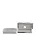 Picture of Stainless Steel Right-Hand Bottom Glass Clamp with Gaskets for 1/4" Glass