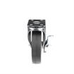 Picture of Standard Duty 1-3/4" x 3" Plate Caster With 3" Gray Rubber Wheel With Brake