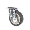Picture of Standard Duty 1-3/4" x 3" Plate Caster With 3" Gray Rubber Wheel With Brake