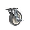 Picture of Standard Duty 1-3/4" x 3" Plate Caster With 3" Gray Rubber Wheel With Brake