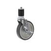Picture of Standard Duty 1-5/8" Expanding Stem Caster With 5" Gray Rubber Wheel With Brake