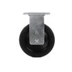 Picture of Medium Duty 2-3/8" x 3-5/8"  Rigid Plate Caster With 5" Black Rubber Wheel