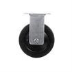 Picture of Medium Duty 2-3/8" x 3-5/8"  Rigid Plate Caster With 5" Black Rubber Wheel