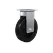 Picture of Medium Duty 2-3/8" x 3-5/8"  Rigid Plate Caster With 5" Black Rubber Wheel