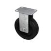 Picture of Medium Duty 2-3/8" x 3-5/8"  Rigid Plate Caster With 5" Black Rubber Wheel