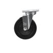 Picture of Medium Duty 2-3/8" x 3-5/8"  Plate Caster With 5" Black Rubber Wheel And Brake