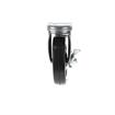 Picture of Medium Duty 2-3/8" x 3-5/8"  Plate Caster With 5" Black Rubber Wheel And Brake
