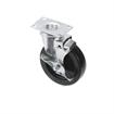 Picture of Medium Duty 2-3/8" x 3-5/8"  Plate Caster With 5" Black Rubber Wheel And Brake